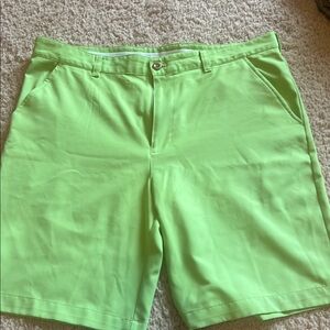 Izod Green Flat Front Casual Shorts